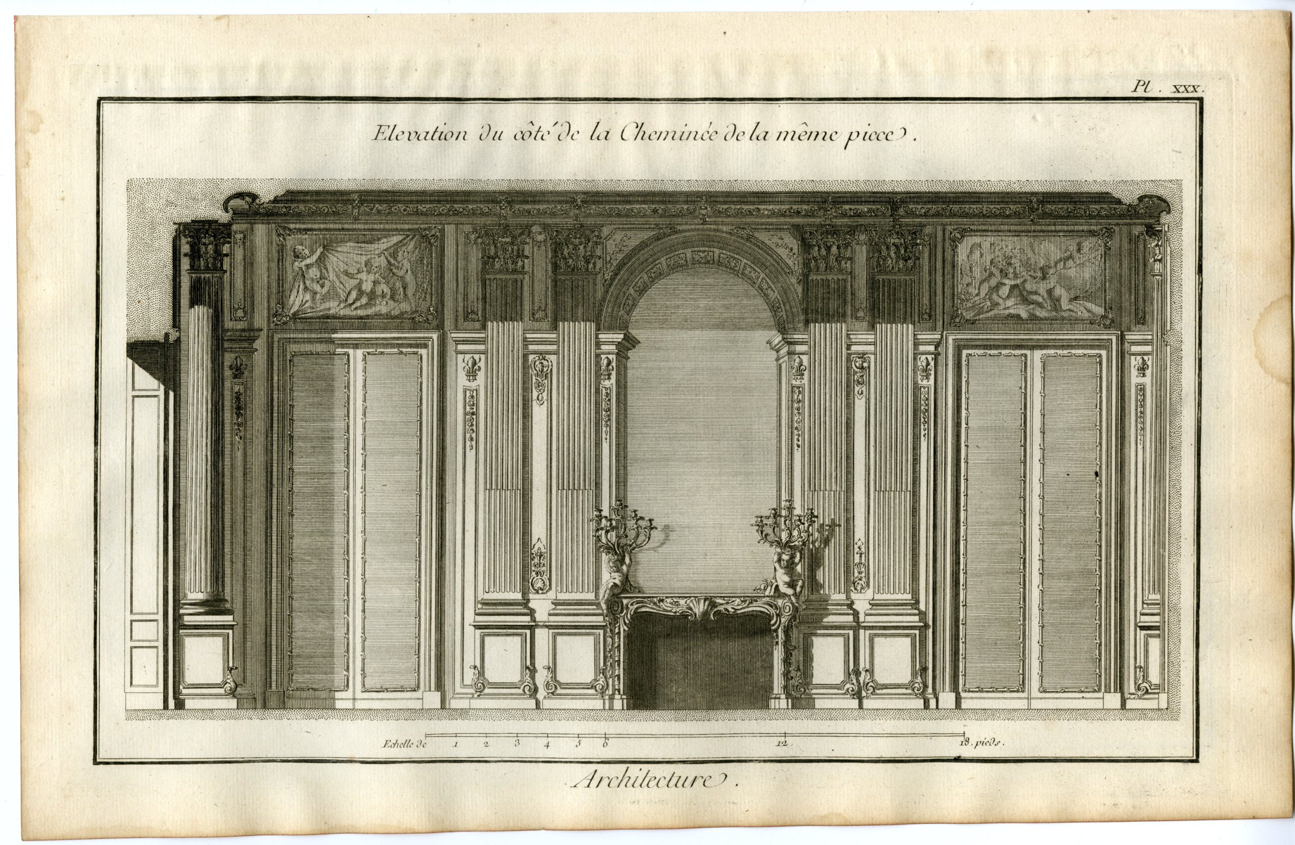, 9 Antique Prints-ROYAL PALACE-FRANCE-ARCHITECTURE-INTERIOR-PARADE-Diderot-1751, Pictura Antique Prints