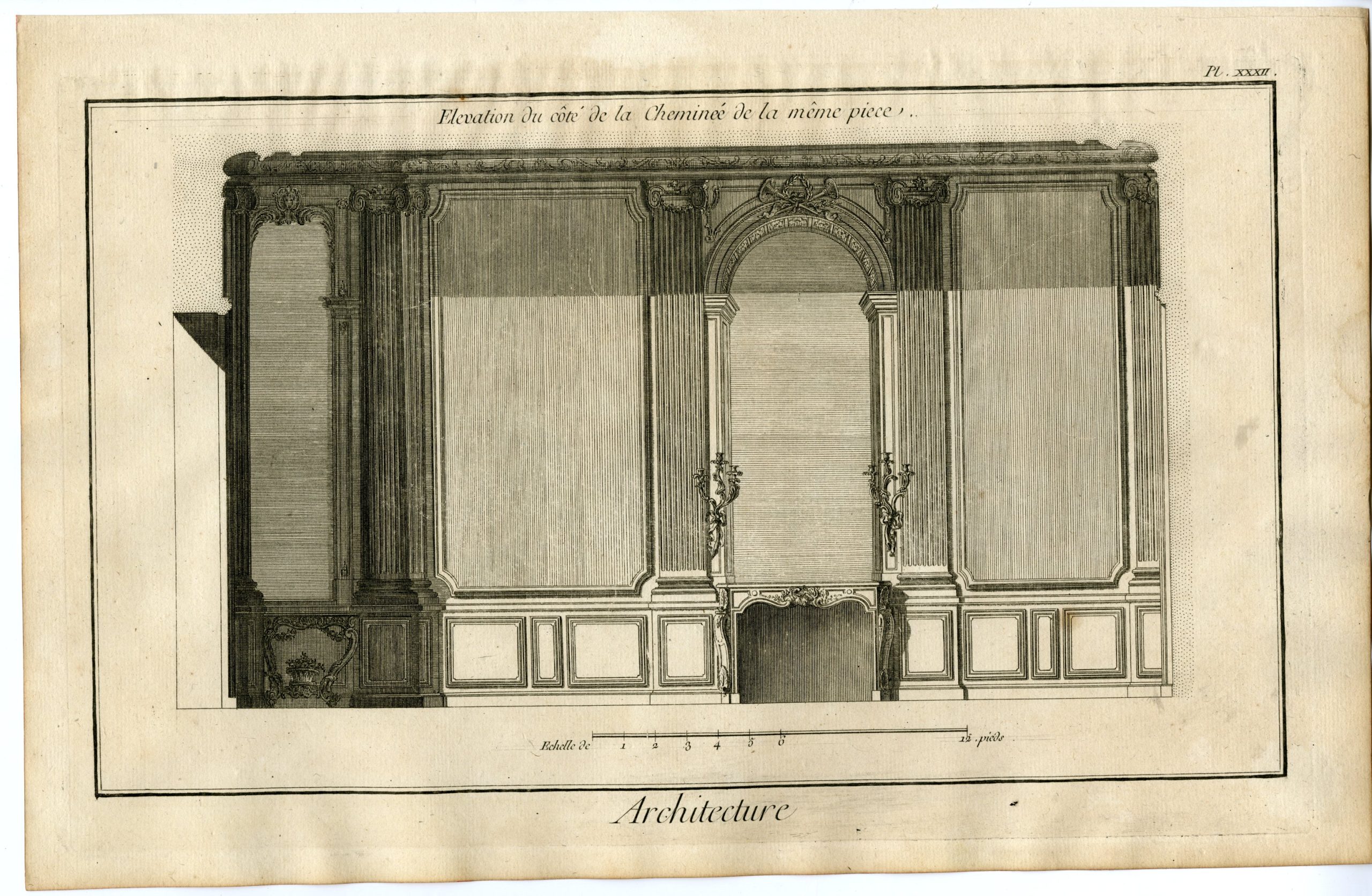 , 9 Antique Prints-ROYAL PALACE-FRANCE-ARCHITECTURE-INTERIOR-PARADE-Diderot-1751, Pictura Antique Prints