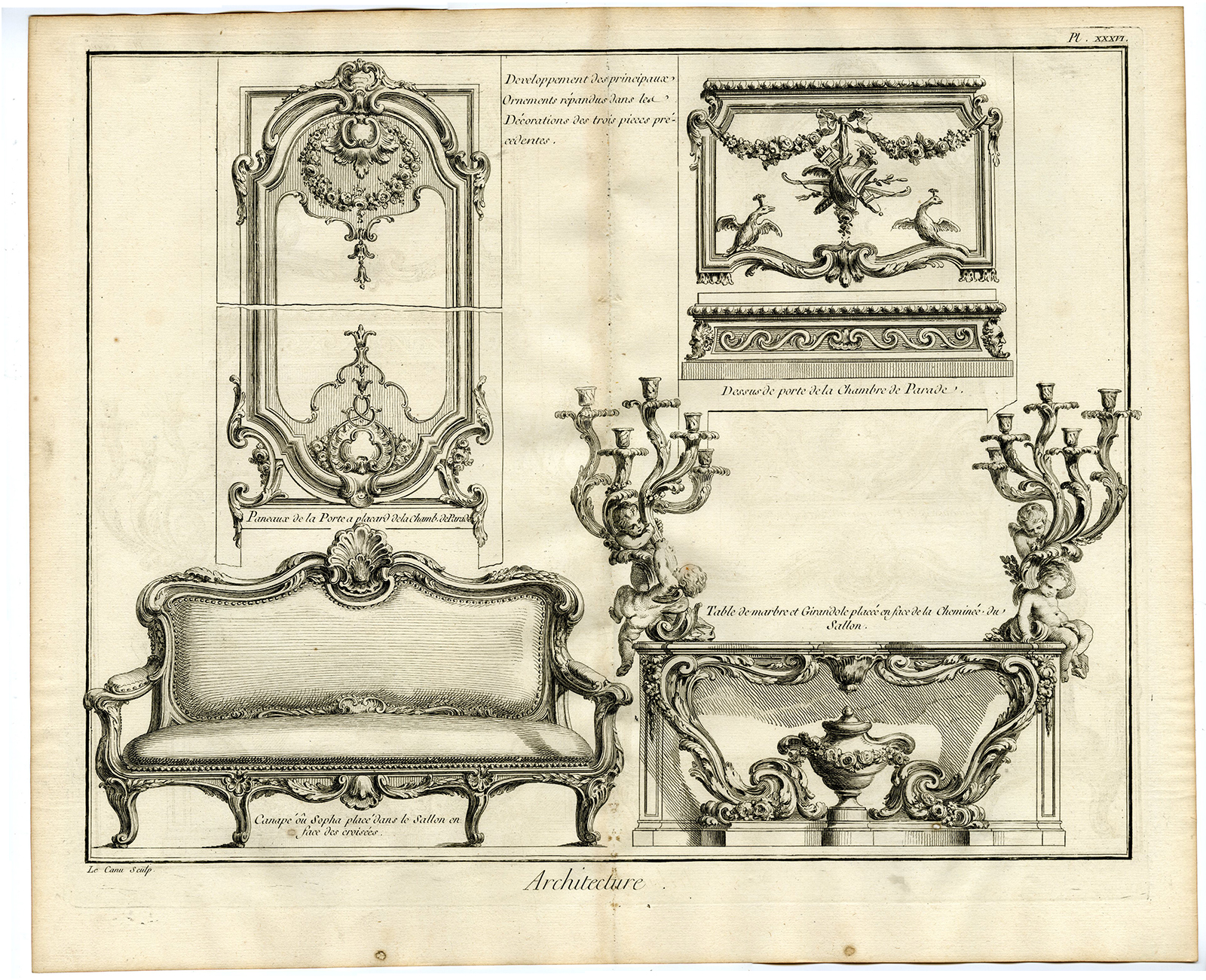 , 9 Antique Prints-ROYAL PALACE-FRANCE-ARCHITECTURE-INTERIOR-PARADE-Diderot-1751, Pictura Antique Prints