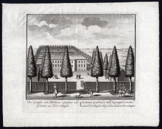Antique Print-GARDEN-COUNTESS DELITZ-HANNOVER-GERMANY-Van Sasse-Muller-1725