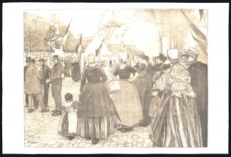 Antique Print-DUTCH TRADITIONAL COSTUME-DRESS-Cassiers-1890