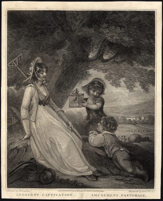 Antique Master Print-INNOCENT CAPTIVATION-HARVEST-Cardon-Singleton-1801