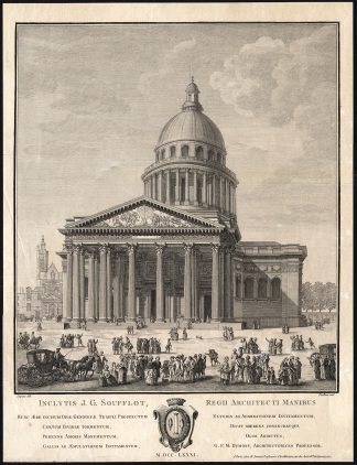 Antique Master Print-PANTHEON-PARIS-FRANCE-Jean Jacques Poulleau-Lequeu-1781