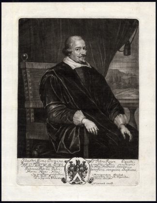 Antique Master Print-PORTRAIT-PETER FERDINAND ROOSE-MEZZOTINT-Leonart-ca. 1660