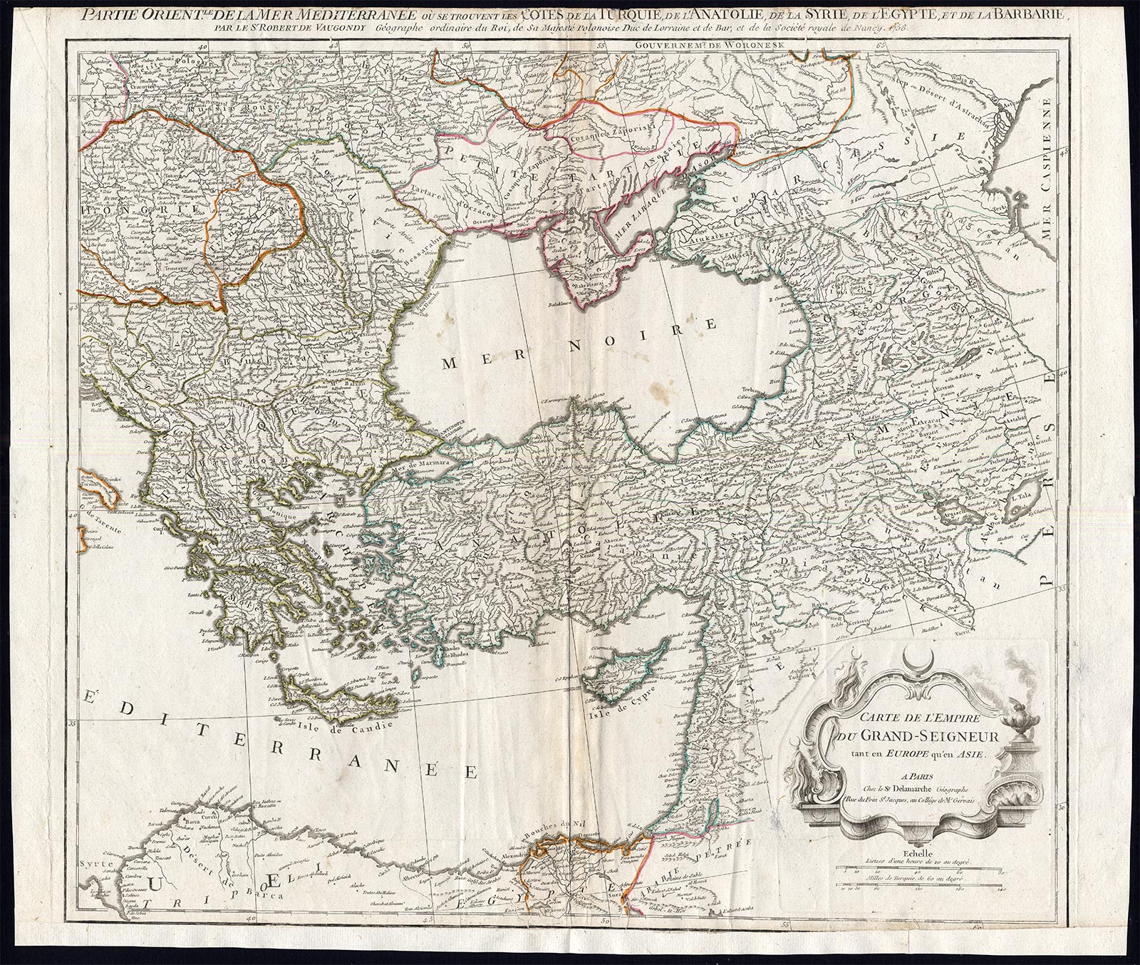 Ab2851 416x352 Antique Map-MEDITERRANEAN-TURKEY-GREECE-CYPRUS-EGYPT-Vaugondy-Delamarche-1793