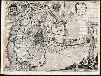 Antique Map-BRABANT-'S HERTOGENBOSCH-SIEGE-80 YEAR WAR-Commelin-1651