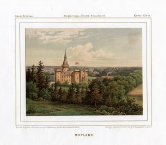 Antique Print-SCHLOSS MOYLAND-CASTLE-BEDBURG-KLEVE-Hartmann-Deiters-ca. 1860