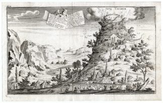Rare Antique Print-MOUNT TABOR-GALILEE-CHRISTIAN HISTORY-Bunting-1754