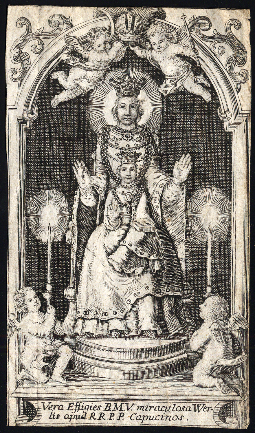 , Antique Master Print-CHRIST-MARY-BENEDICTION-Anonymous-ca. 1830, Pictura Antique Prints
