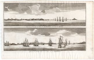 Antique Print-COASTAL VIEWS-SANTA CATHARINA ISLAND-CATARINA-BRASIL-Anson-1765