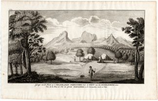 Antique Print-ENCAMPMENT-JUAN FERNANDEZ ISLAND-CHILE-Anson-1765