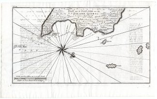 Antique map-SEA CHART-MAP-ISLAND QUIBO-PANAMA-Anson-1765