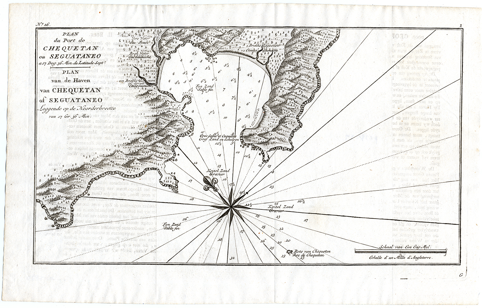 , Antique Print-MAP-SEA CHART-CHEQUETAN-MEXICO-Anson-1765, Pictura Antique Prints