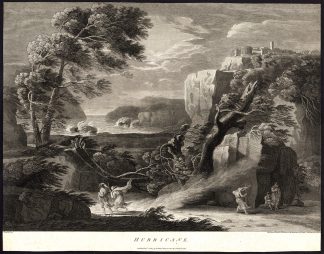 Antique Master Print-HURRICANE-SHELTER-Poussin-Bartolozzi-Fittler-Pollard-1803