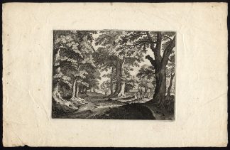 Antique Print-LANDSCAPE-ROAD BASEL-NEUHAUS-Visscher-Merian-ca. 1650