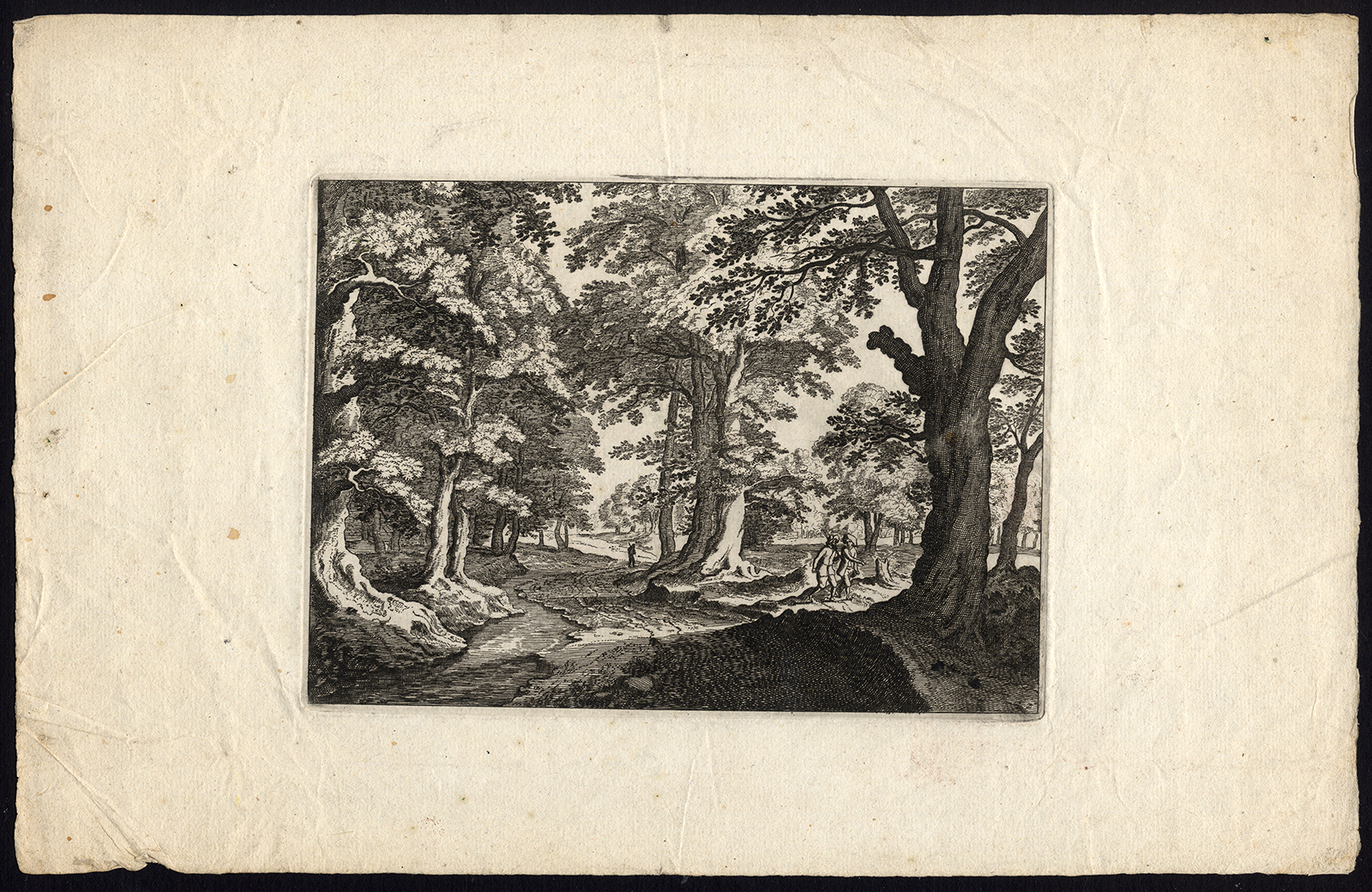 , Antique Print-LANDSCAPE-ROAD BASEL-NEUHAUS-Visscher-Merian-ca. 1650, Pictura Antique Prints