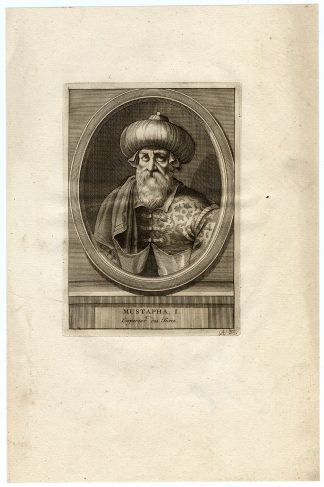 Antique Print-MUSTAPHA I-EMPEROR-TURKS-TURKEY-Anonymous-1720