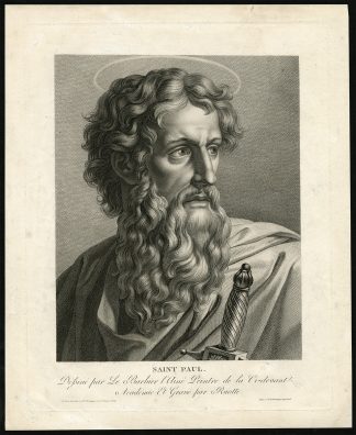 Antique Print-PORTRAIT-PAUL THE APOSTLE-SWORD-Lebarbier-Ruotte-ca. 1770
