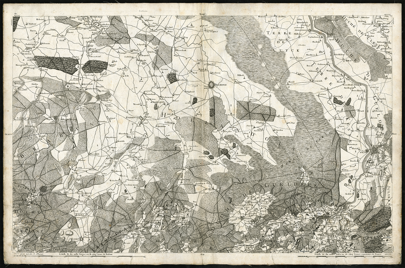 , Antique Map-BRABANT-EINDHOVEN-HELMOND-VENLO-ROERMOND-Dupuis-Ferraris-1777, Pictura Antique Prints