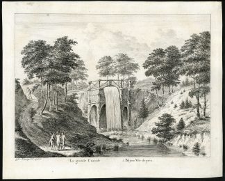 Antique Print-WATERFALL-BILJOEN-BEEKHUIZEN-VELP-ESTATE-Henning-ca. 1790