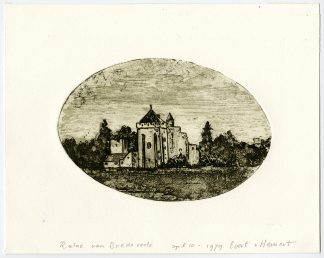 Antique Print-RUINE VAN BREDERODE-SANTPOORT-Van Hemert-1979