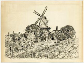 Antique Print-DE STER-WINDMILL-KRALINGSE PLAS-ROTTERDAM-Schotel-ca. 1935
