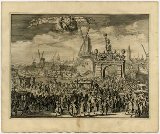 Antique Print-WILLIAM III-KING-ICE SKATING-THE HAGUE-MAGISTRATE-De Hooghe-1691