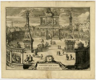 Antique Print-WILLIAM III-MARKET-GROTE MARKT-GATE-De Hooghe-1691