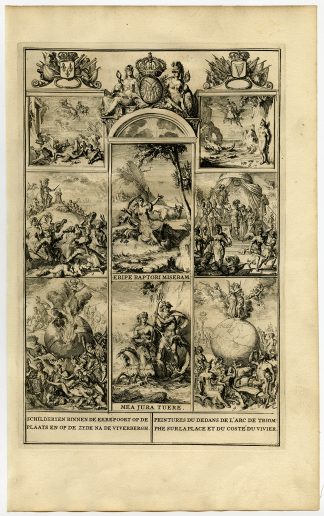 Antique Print-WILLIAM III-PAINTING-THE HAGUE-MYTHOLOGY-ALLEGORY-De Hooghe-1691