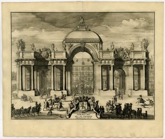 Antique Print-WILLIAM III-TRIUMPHAL ARCH-BUITENHOG-THE HAGUE-De Hooghe-1691