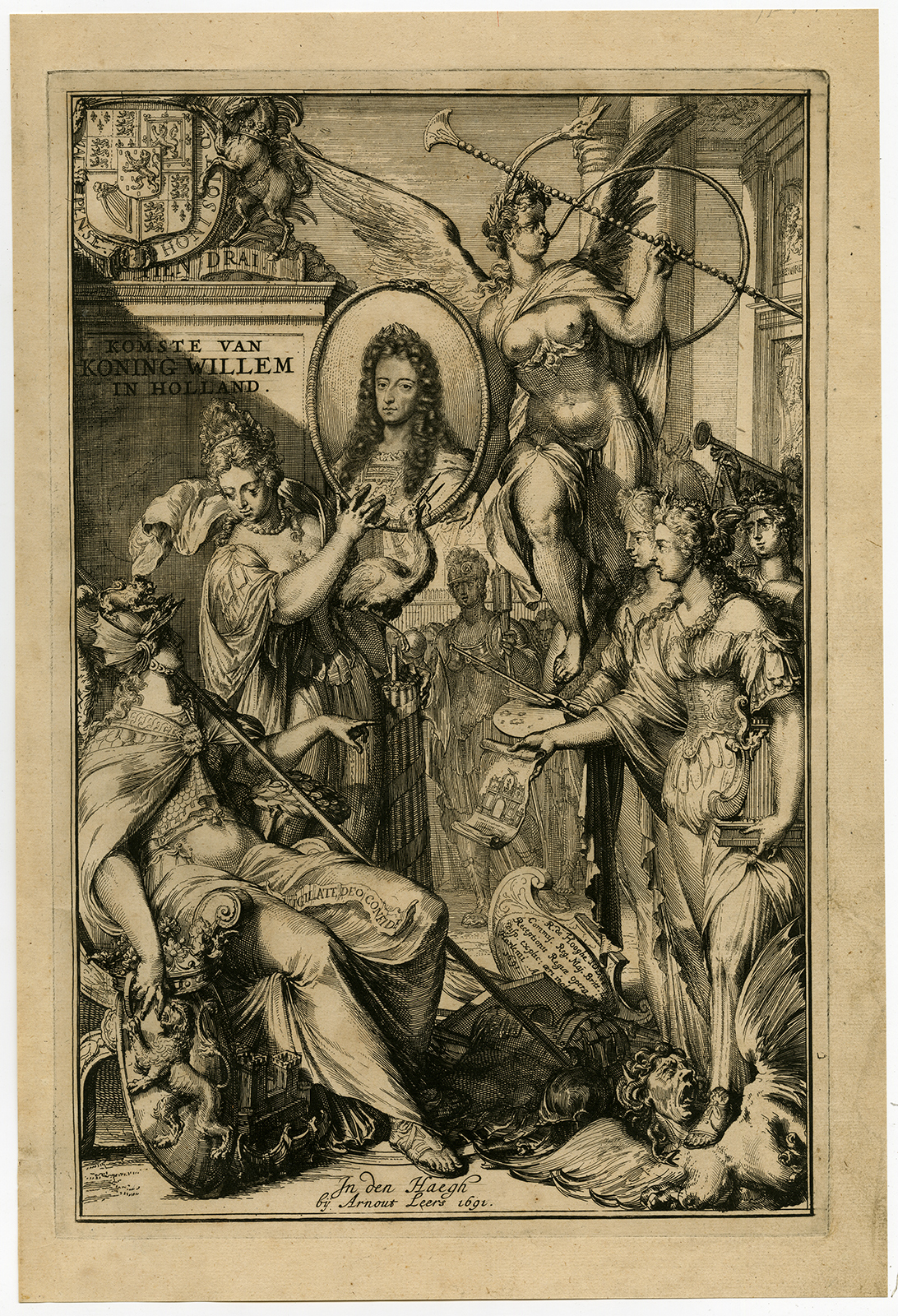 Ab9167 416x610 Antique Print-ARRIVAL-KING-WILLIAM III-ALLEGORY-PERSONIFICATION-De Hooghe-1691