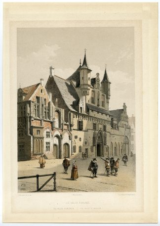 Antique Print-TOWN HALL-MECHELEN-MALINES-BELGIUM-Stroobant-1860