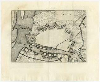 Antique Print-SLUYS-SLUIS-FORTIFICATIONS-ZEELAND-Blaeu-1649