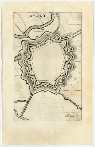 Antique Print-HULST-FORTIFICATIONS-ZEELAND-Blaeu-1649