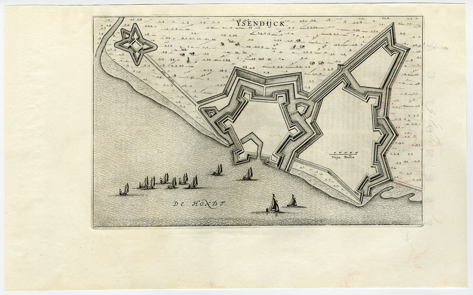 , Antique Print-IJZENDIJKE-PHILIPPINE-TERNEUZEN-ZEELAND-Blaeu-1649, Pictura Antique Prints