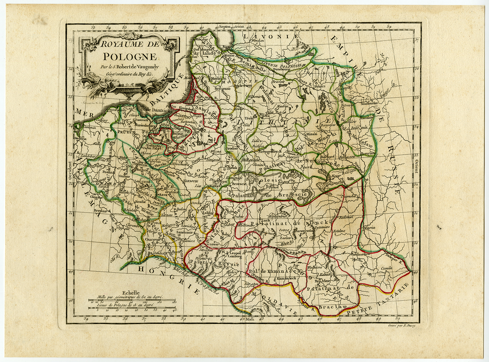 , Antique map-POLAND-KINGDOM-Vaugondy-Dussy-1778, Pictura Antique Prints
