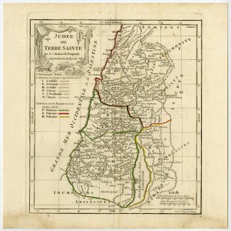 Antique map-JUDEA-HOLY LAND-ROMAN-Vaugondy-Dussy-1778