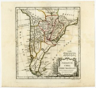 Antique map-SOUTH AMERICA-ARGENTINA-CHILE-Vaugondy-Dussy-1778