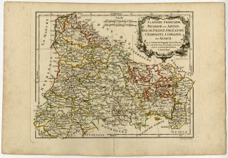 Antique map-FRANCE-FLANDERS-PICARDY-ARTOIS-Vaugondy-Dussy-1778