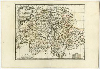 Antique map-SWITZERLAND-GRISONS-GRAUBUNDEN-Vaugondy-Dussy-1778