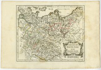 Antique map-UPPER SAXONY-LOWER-GERMANY-Vaugondy-Dussy-1778