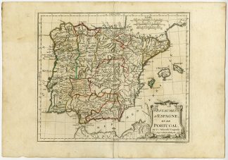 Antique map-SPAIN-KINGDOM-PORTUGAL-Vaugondy-Dussy-1778