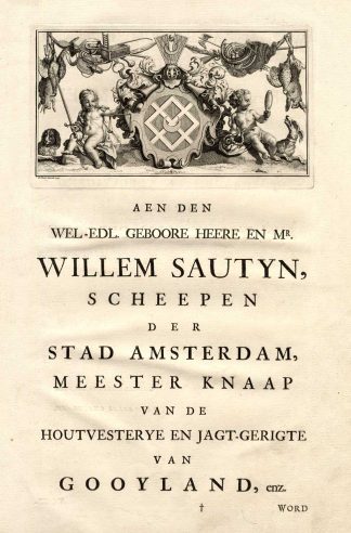 Antique Print-SAUTYN-COATS OF ARMS-JUSTICE-Picart-1733