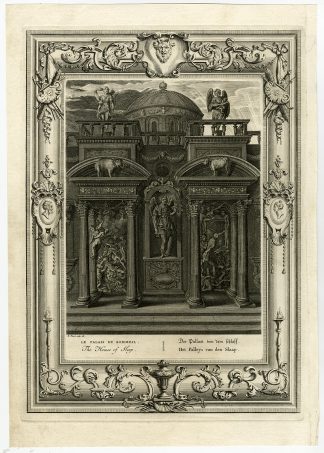 Antique Mythology Print-HOUSE OF SLEEP-OVID-Picart-1733