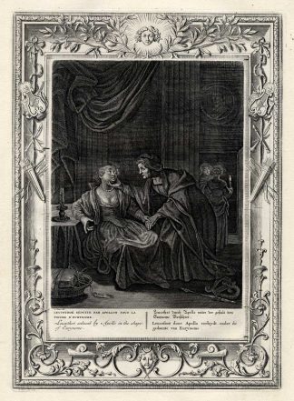 Antique Mythology Print-LEUCOTHOE-OVID-Picart-1733