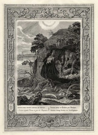 Antique Mythology Print-ARISTAEUS-PROTEUS-Picart-1733