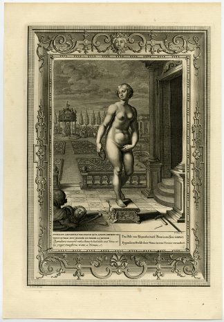 Antique Mythology Print-PYGMALION-VENUS-Picart-1733