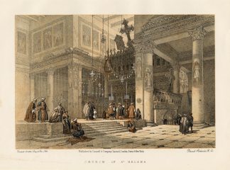 Antique Print-ST HELENA-JERUSALEM-CHURCH-ISRAEL-Roberts-1874