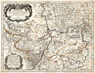 Antique Map-GERMANY-RHINE-WORMS-Jaillot-Sanson-1674