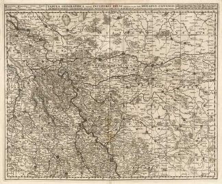 Antique Map-RHINE-GERMANY-CLIVIA-Visscher-1680
